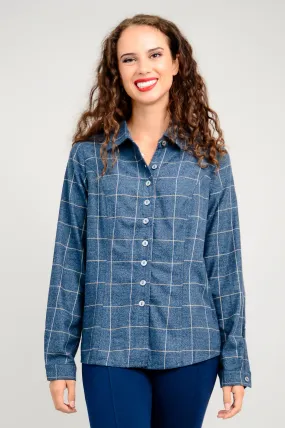 Alexis Top, Chess Squares, Cotton Flannel - Final Sale