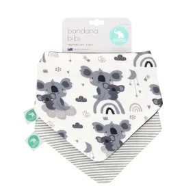 All 4 Ella Bandana bibs 2pk - Koala Grey