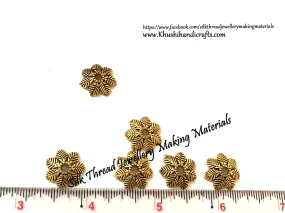 Antique Gold 7 Leaf Bead Cap- 15mm -BC34