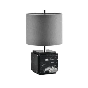 Arini Table Lamp - Marble & Charcoal Finish