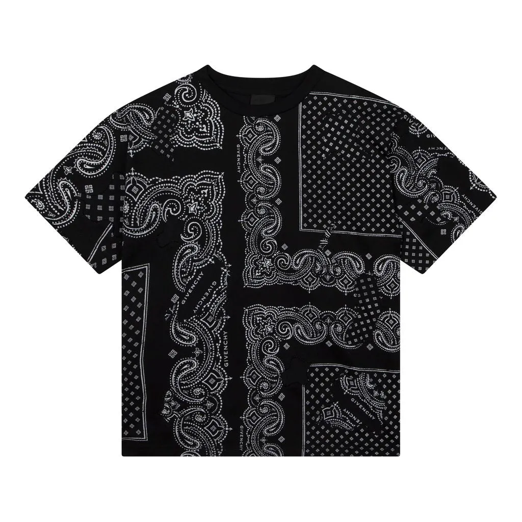 Black Bandana Print T-shirt