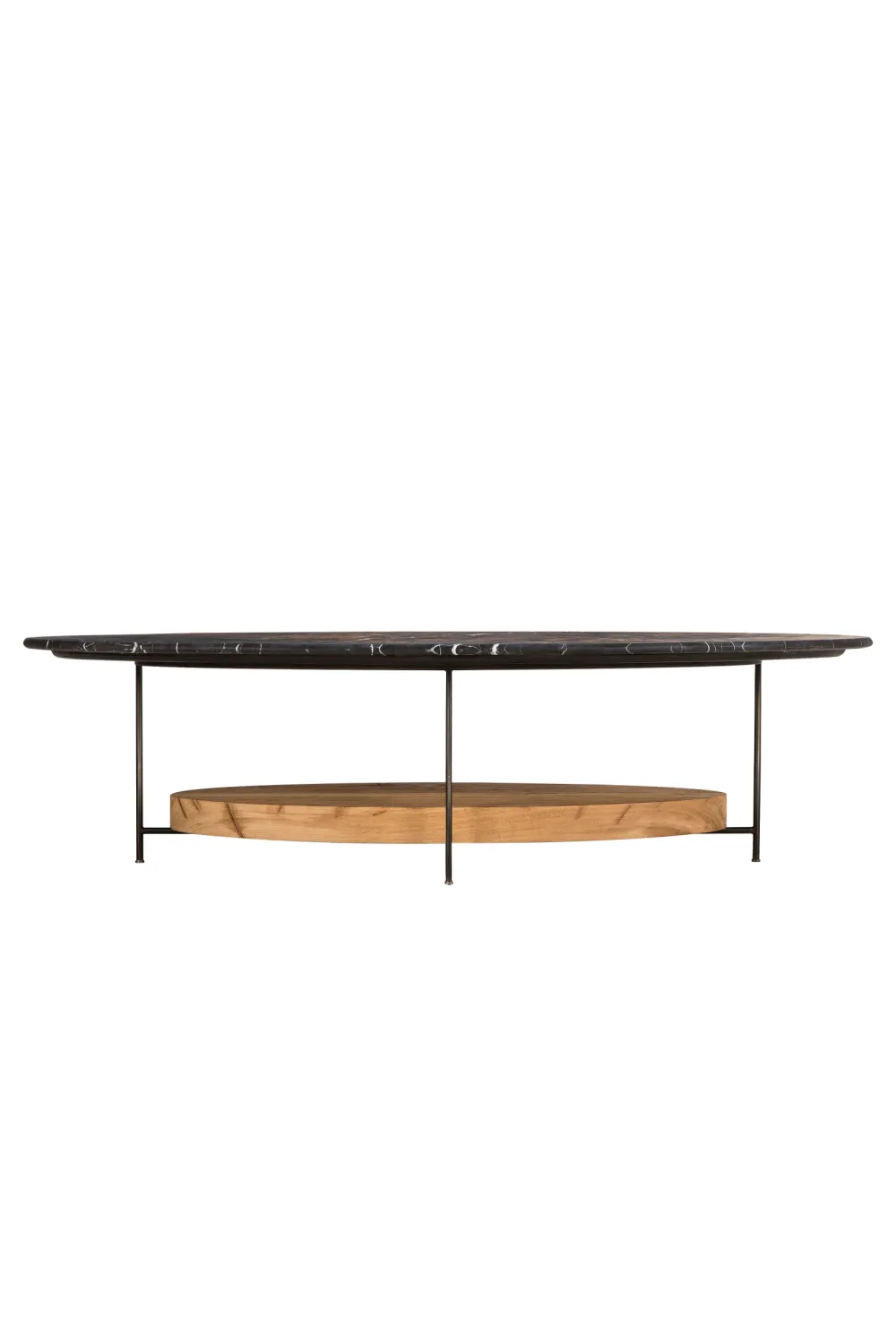 Black Marble Oval Coffee Table | Andrew Martin Olivia