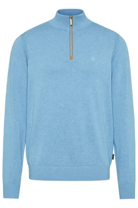 Bugatti 1/4 Zip Sweater, Sky Blue