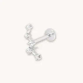 Constellation Piercing Stud in Solid White Gold