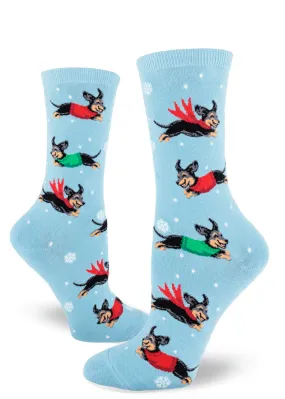 Dachshund Through the Snow Women's Socks