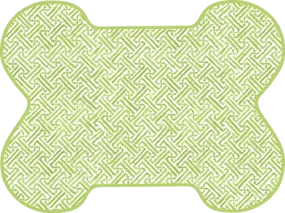 Fretwork Pet Bowl Mat - Green