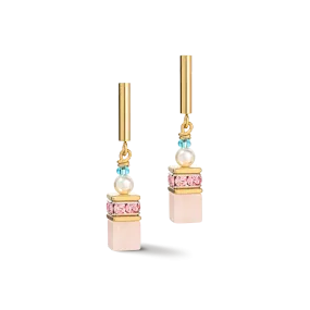 GeoCUBE® Precious Fusion Pearls earrings multicolour pastel