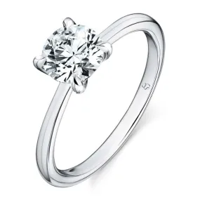 Hearts On Fire .70CT Vela Solitaire Complete Engagement Ring in Platinum