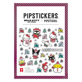 Hello Kitty And Friends x Pipsticks Let It Snow Sticker Sheet