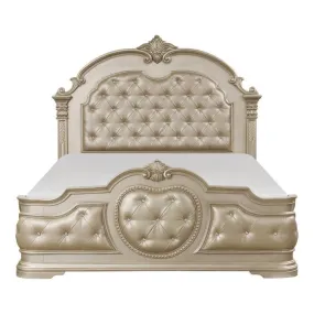 Homelegance Antoinetta Queen Panel Bed in Champagne Wood 1919NC-1*