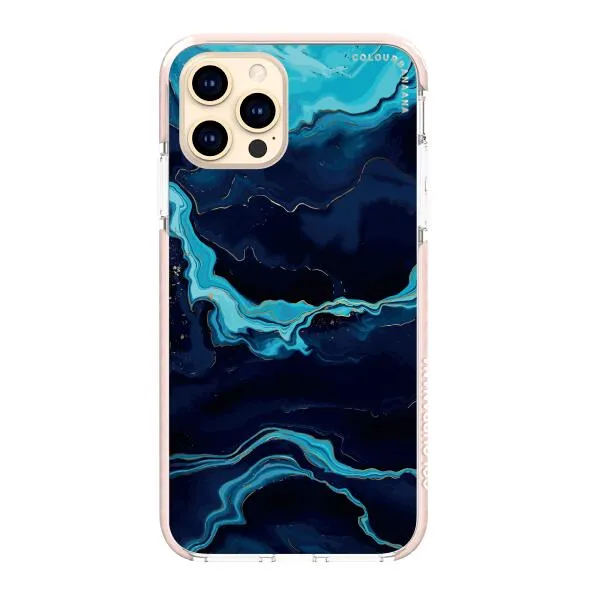 iPhone Case - Navy Blue Marble