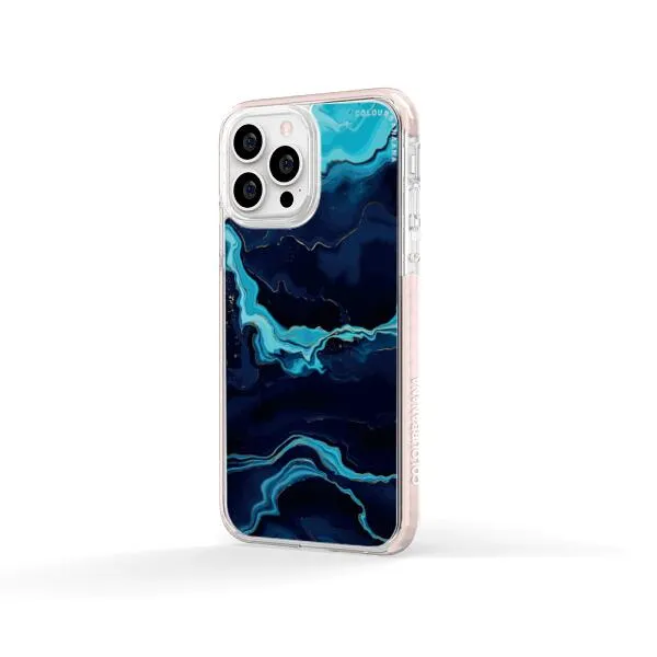 iPhone Case - Navy Blue Marble