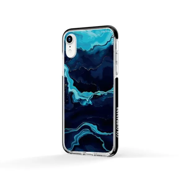 iPhone Case - Navy Blue Marble