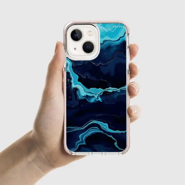 iPhone Case - Navy Blue Marble