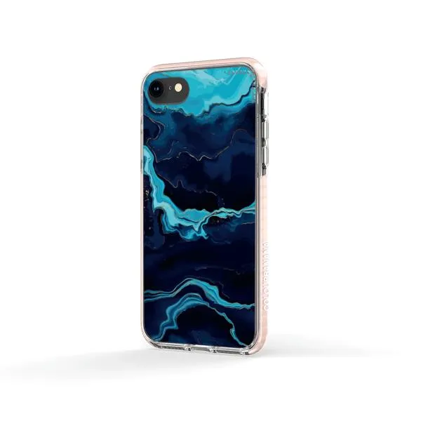 iPhone Case - Navy Blue Marble