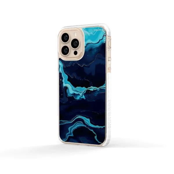 iPhone Case - Navy Blue Marble