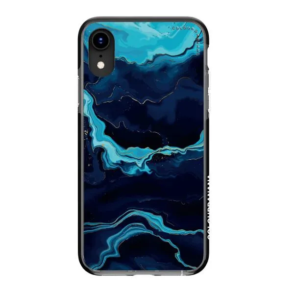 iPhone Case - Navy Blue Marble