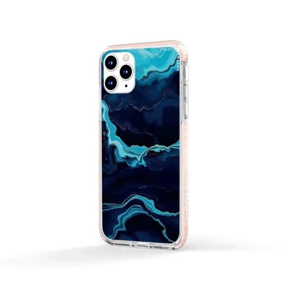 iPhone Case - Navy Blue Marble