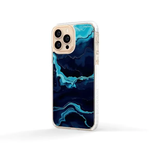 iPhone Case - Navy Blue Marble