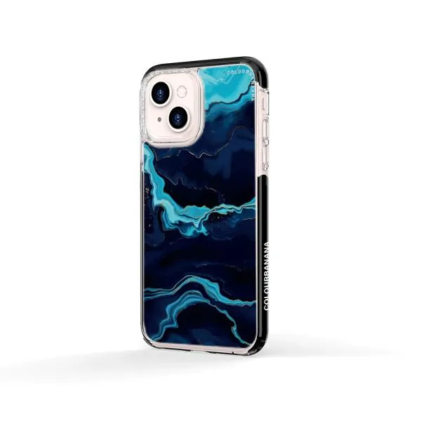 iPhone Case - Navy Blue Marble