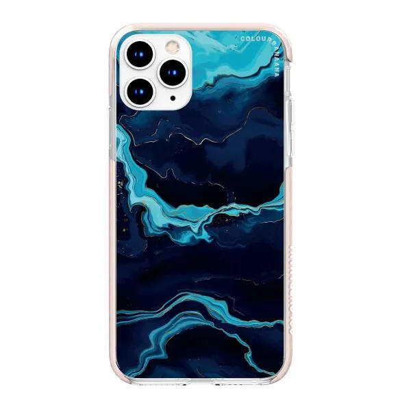 iPhone Case - Navy Blue Marble