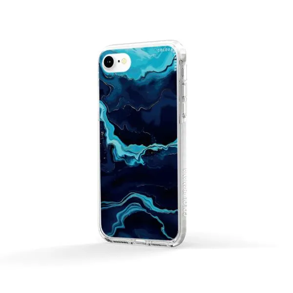 iPhone Case - Navy Blue Marble