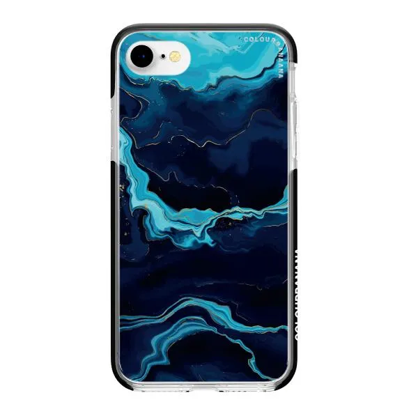 iPhone Case - Navy Blue Marble