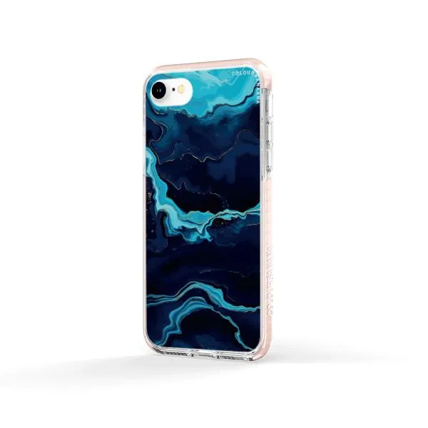 iPhone Case - Navy Blue Marble