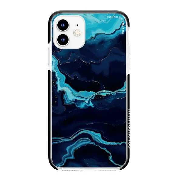 iPhone Case - Navy Blue Marble