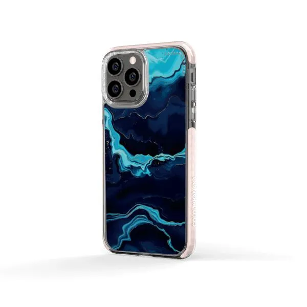 iPhone Case - Navy Blue Marble