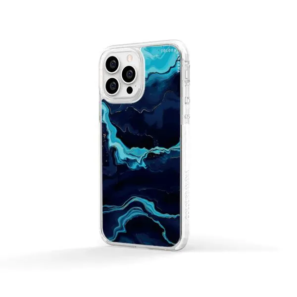 iPhone Case - Navy Blue Marble