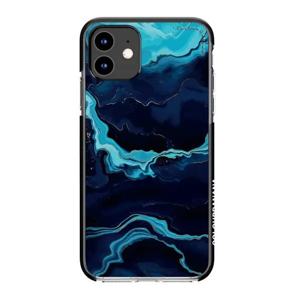 iPhone Case - Navy Blue Marble