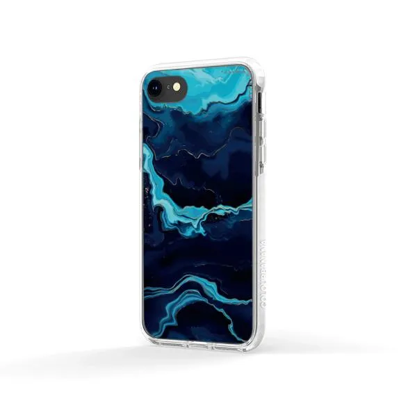 iPhone Case - Navy Blue Marble