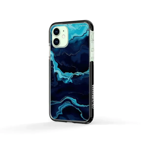 iPhone Case - Navy Blue Marble