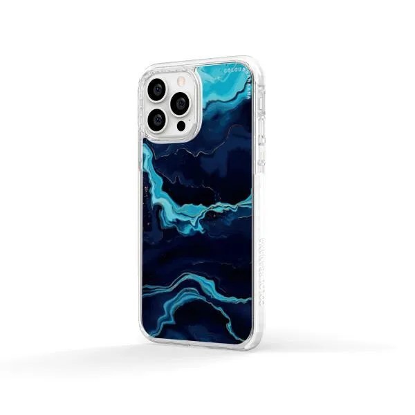 iPhone Case - Navy Blue Marble