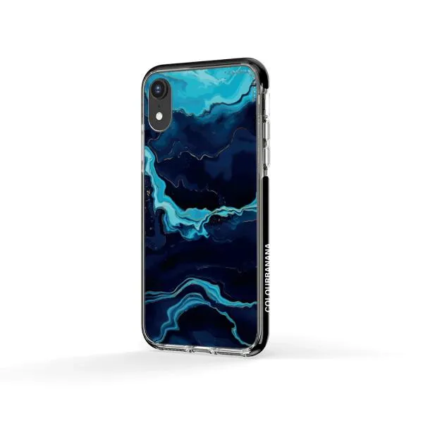 iPhone Case - Navy Blue Marble