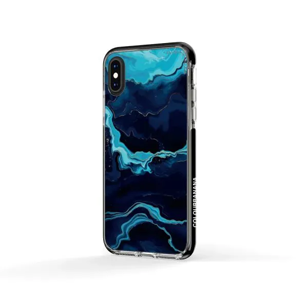 iPhone Case - Navy Blue Marble