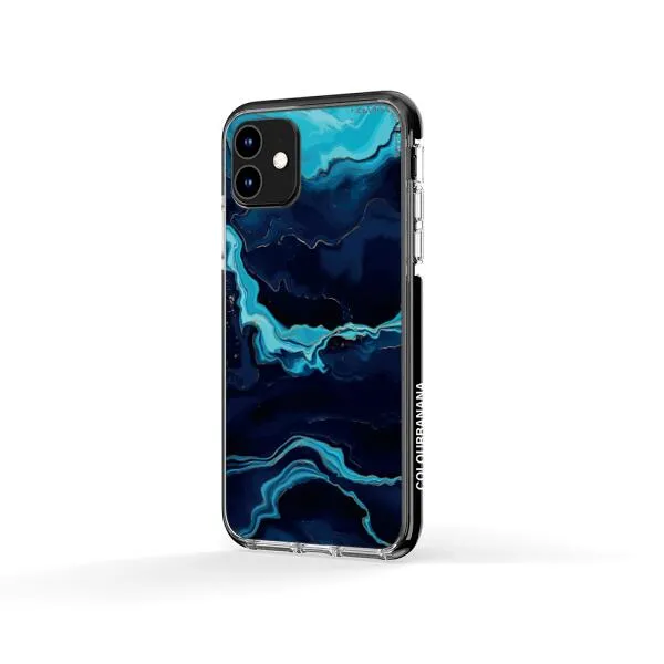 iPhone Case - Navy Blue Marble