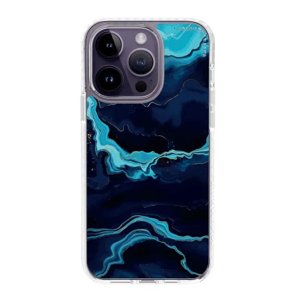 iPhone Case - Navy Blue Marble