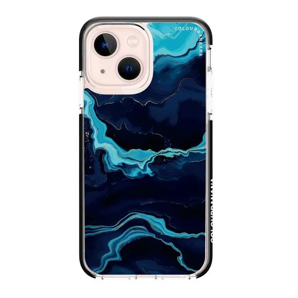 iPhone Case - Navy Blue Marble