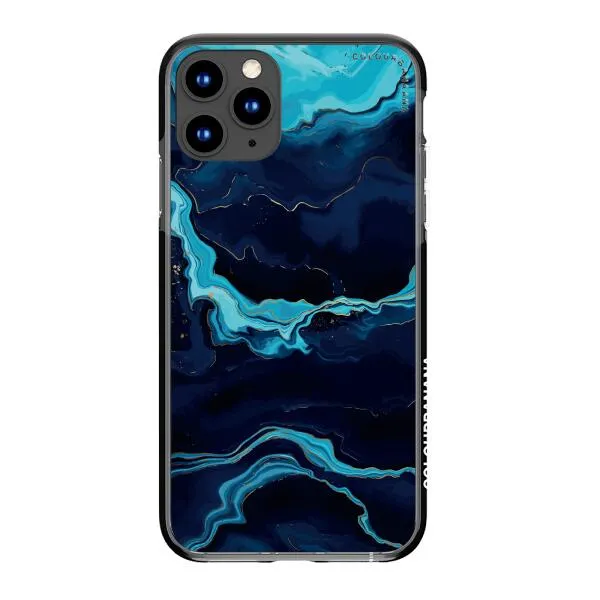 iPhone Case - Navy Blue Marble