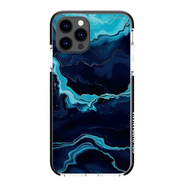 iPhone Case - Navy Blue Marble