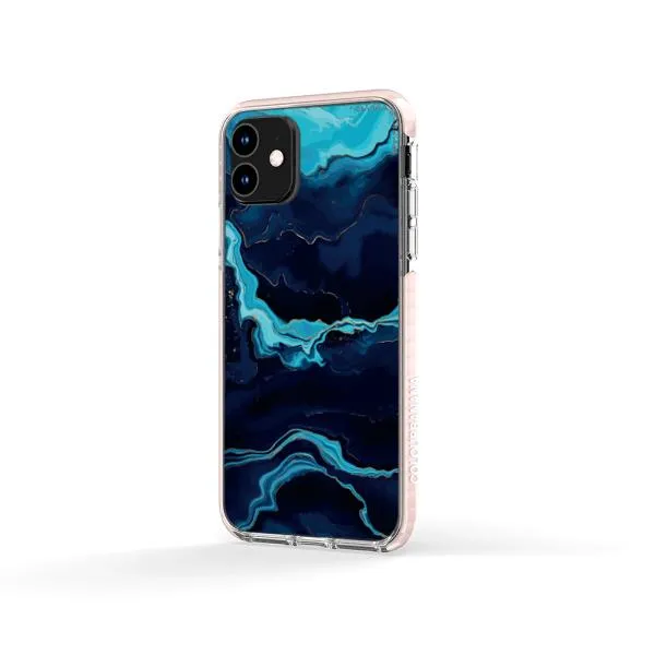 iPhone Case - Navy Blue Marble