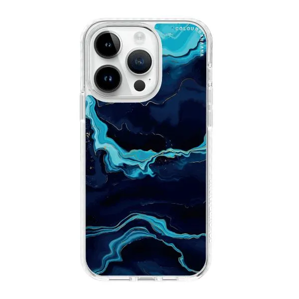 iPhone Case - Navy Blue Marble