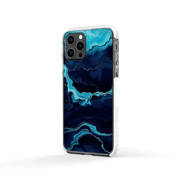 iPhone Case - Navy Blue Marble