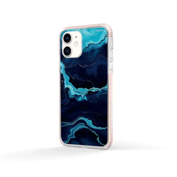 iPhone Case - Navy Blue Marble