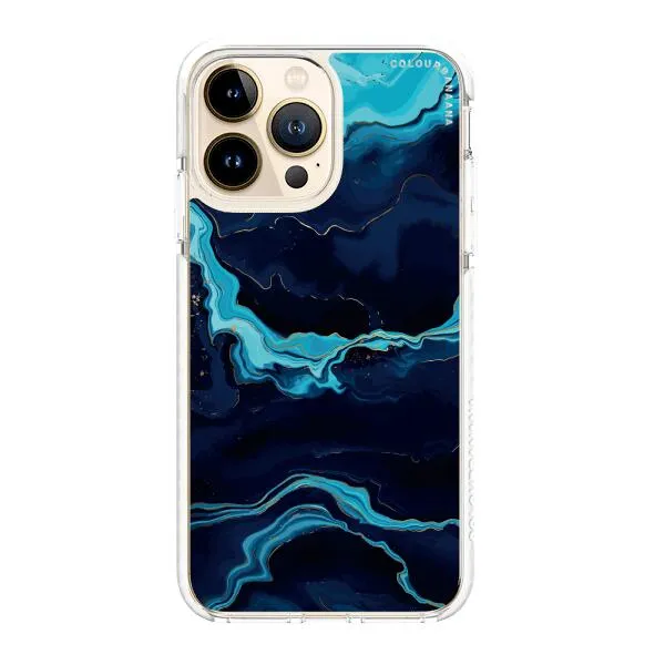 iPhone Case - Navy Blue Marble