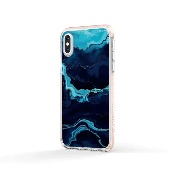 iPhone Case - Navy Blue Marble