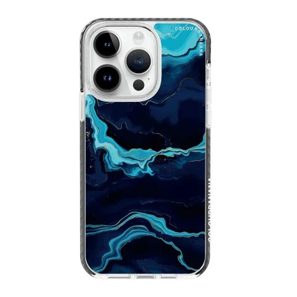 iPhone Case - Navy Blue Marble