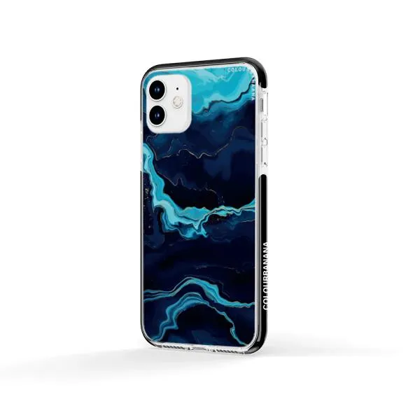 iPhone Case - Navy Blue Marble